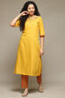 Mustard Rayon Straight Kurta Pant 2 Piece Set image number 0