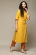 Mustard Rayon Straight Kurta Pant 2 Piece Set image number 5