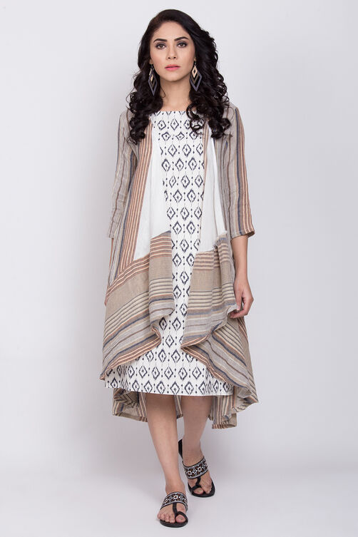 Ivory Cotton Straight Fusion Wear image number 0