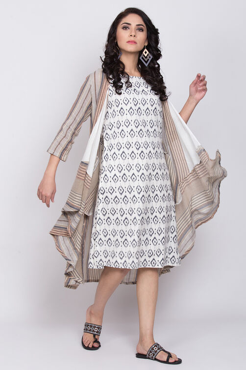 Ivory Cotton Straight Fusion Wear image number 4