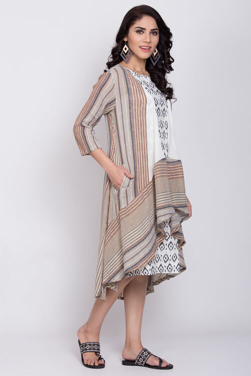 Ivory Cotton Straight Fusion Wear image number 5