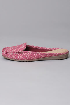 Maroon Fabric Formal Mules image number 4