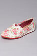 Off White Fabric Formal Slip On image number 2