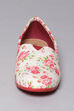 Off White Fabric Formal Slip On image number 5