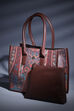 Brown Pu Leather Tote Bag image number 0