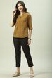 Black Viscose Narrow Pant image number 5