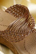 Rose Gold Synthetic Braided Sandals image number 1
