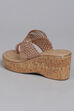 Rose Gold Synthetic Braided Sandals image number 5