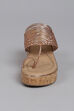Rose Gold Synthetic Braided Sandals image number 7