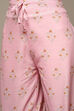 Pink Cotton A-Line Kurta Palazzo Suit Set image number 2