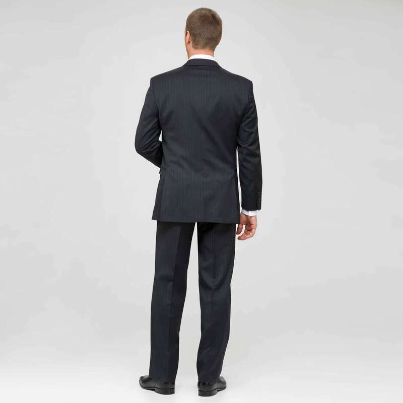Charcoal Flat Front Athletic Fit Shadow Striped Wool Suit, Charcoal Charcoal Flat Front Athletic Fit Shadow Striped Wool Suit, Charcoal, large