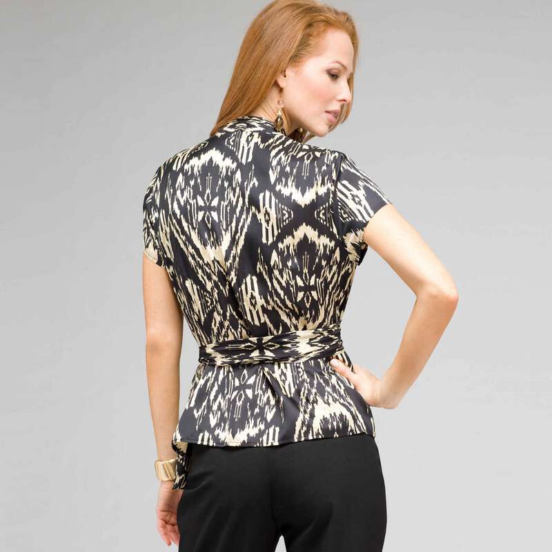 Tie Front Blouse, , large