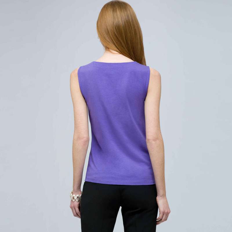 Drape Neck Tank with Buckles., , large
