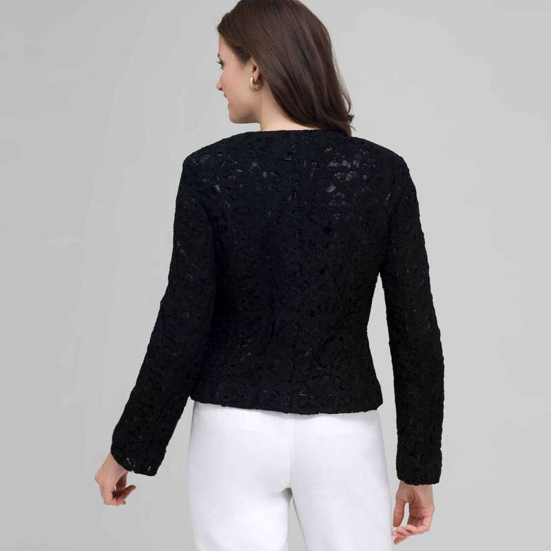 Crew Neck Jacket., Black, large