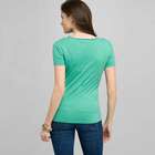Scoop Neck Tee With Applique, , small