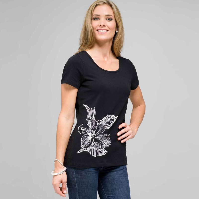 Short Sleeve Crew Neck, , large